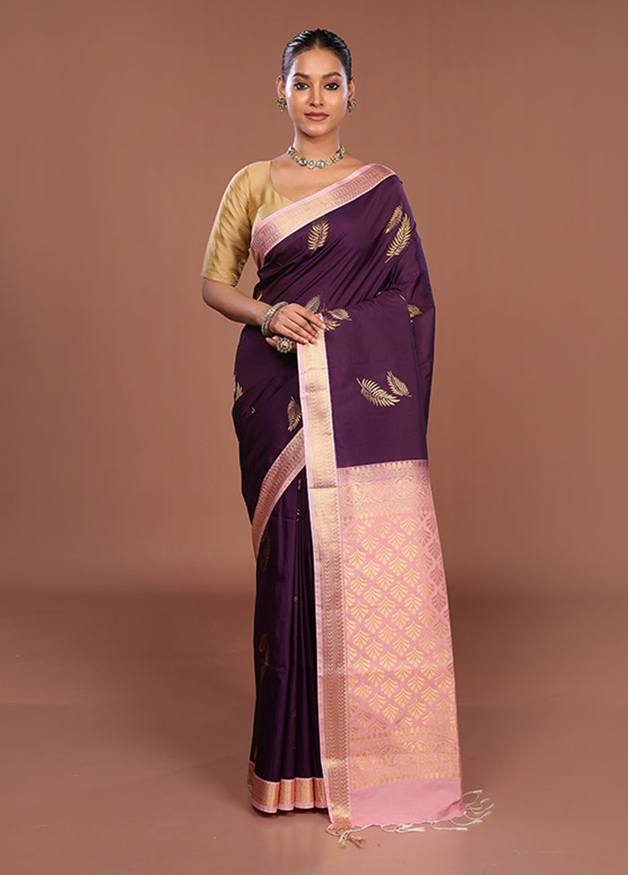 Pink Kanjivaram Silk Saree With Blouse Piece