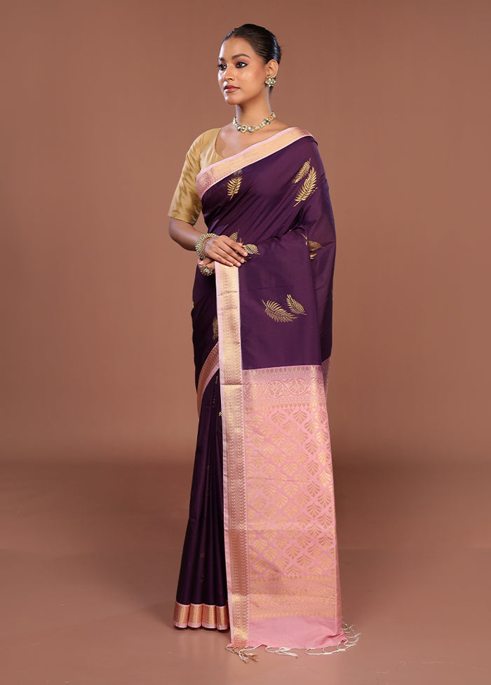 Pink Kanjivaram Silk Saree With Blouse Piece