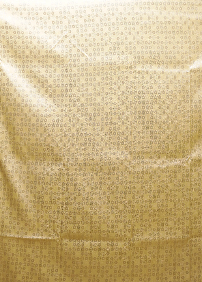 Cream Dupion Silk Saree With Blouse Piece