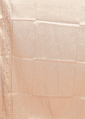 White Dupion Silk Saree With Blouse Piece