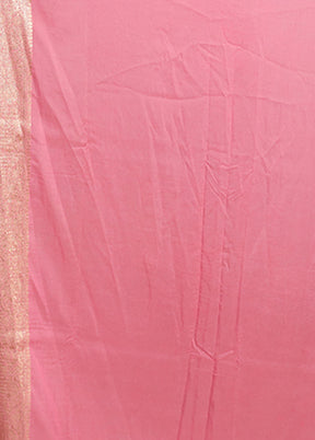 Green Handloom Pure Georgette Saree With Blouse Piece