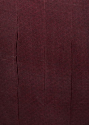 Maroon Printed Silk Saree With Blouse Piece