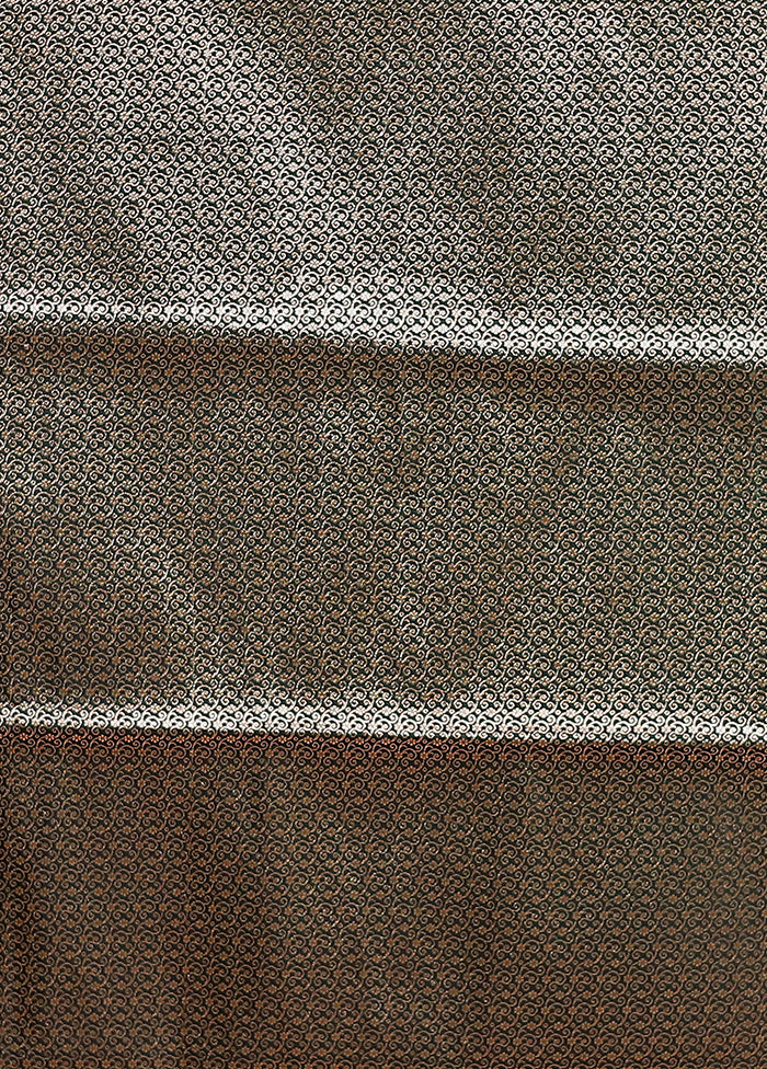 Green Banarasi Silk Saree With Blouse Piece