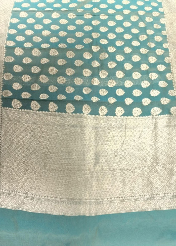 Green Jamdani Cotton Saree Without Blouse Piece