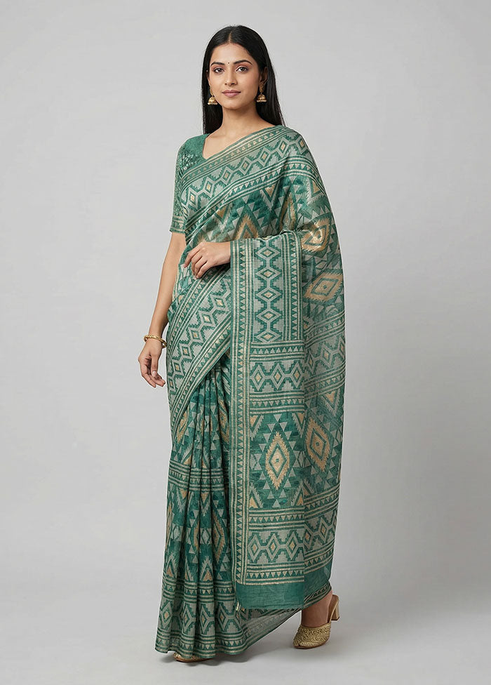 Blue Kota Silk Saree With Blouse Piece
