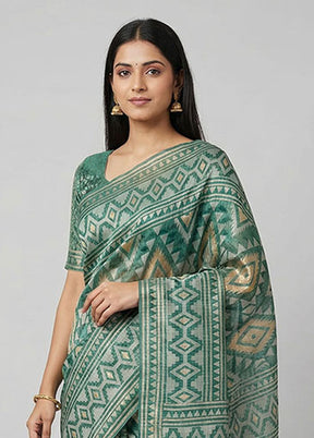 Blue Kota Silk Saree With Blouse Piece