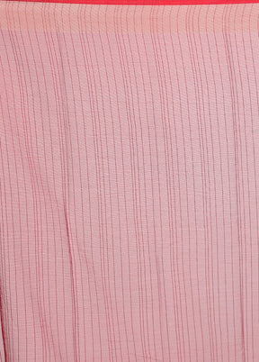 Red Chiffon Silk Saree With Blouse Piece