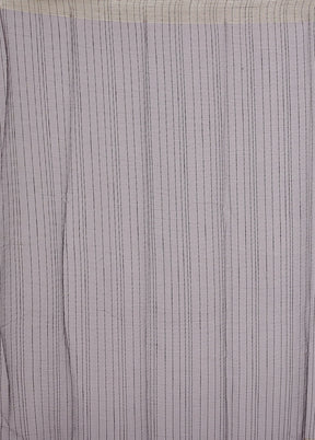 Purple Chiffon Silk Saree With Blouse Piece