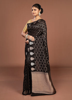 Black Georgette Saree With Blouse Piece