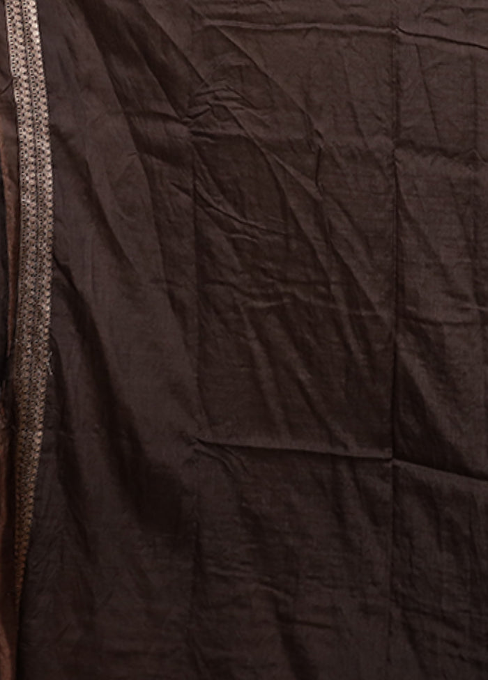 Black Georgette Saree With Blouse Piece