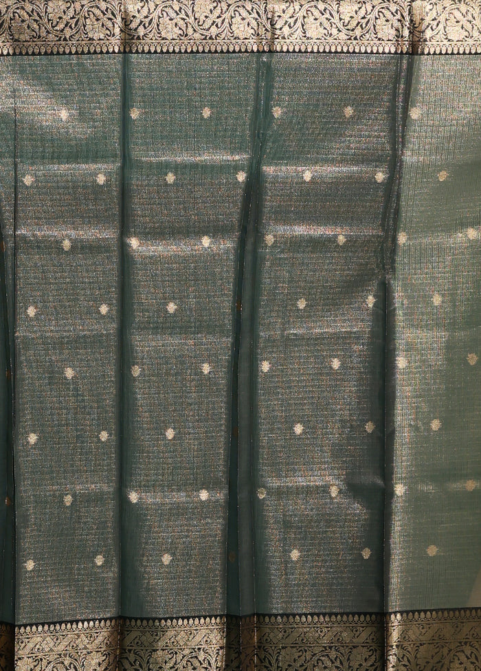 Gold Tissue Silk Saree With Blouse Piece