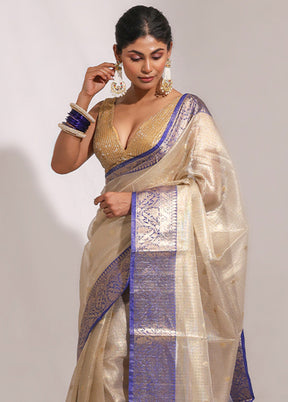 Gold Tissue Silk Saree With Blouse Piece