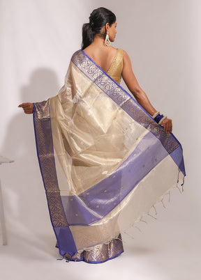 Gold Tissue Silk Saree With Blouse Piece