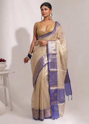 Gold Tissue Silk Saree With Blouse Piece