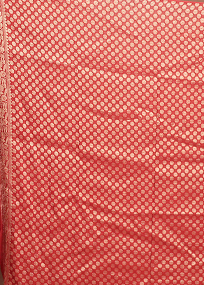 Red Georgette Saree With Blouse Piece