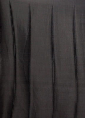 Black Printed Silk Saree With Blouse Piece