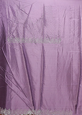 Purple Dupion Silk Saree With Blouse Piece