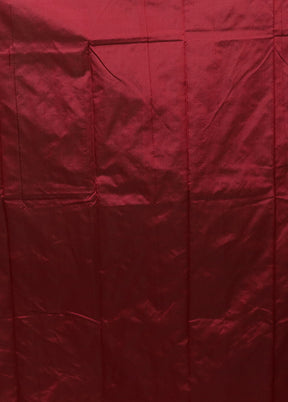 Maroon Kanjivaram Silk Saree With Blouse Piece