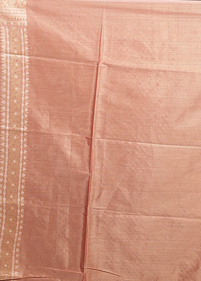 Rust Tissue Silk Saree With Blouse Piece