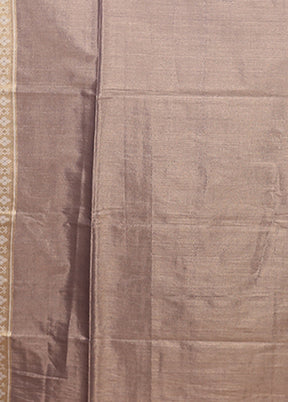 Purple Tissue Silk Saree With Blouse Piece
