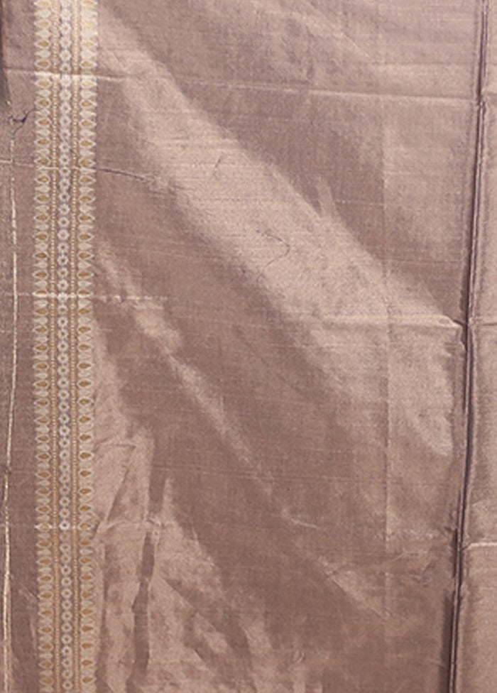 Purple Tissue Silk Saree With Blouse Piece