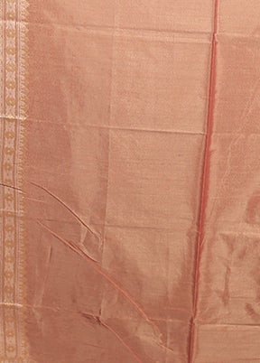 Pink Tissue Silk Saree With Blouse Piece