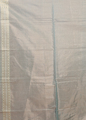 Blue Tissue Silk Saree With Blouse Piece