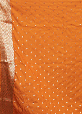 Orange Georgette Saree With Blouse Piece