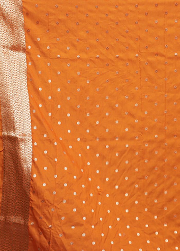 Orange Georgette Saree With Blouse Piece