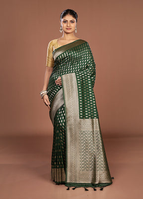 Green Georgette Saree With Blouse Piece