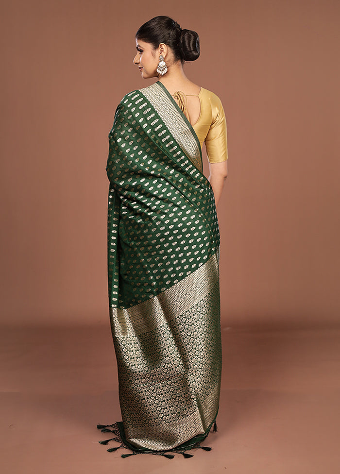 Green Georgette Saree With Blouse Piece