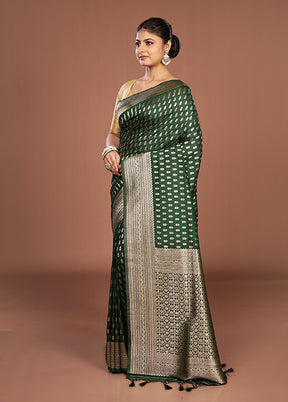 Green Georgette Saree With Blouse Piece