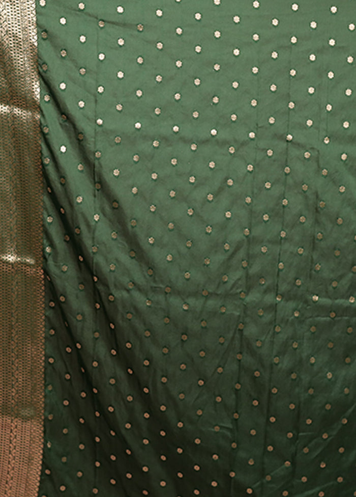 Green Georgette Saree With Blouse Piece