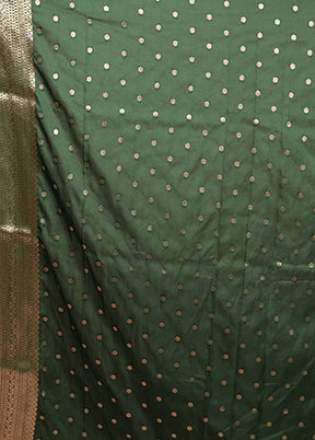 Green Georgette Saree With Blouse Piece