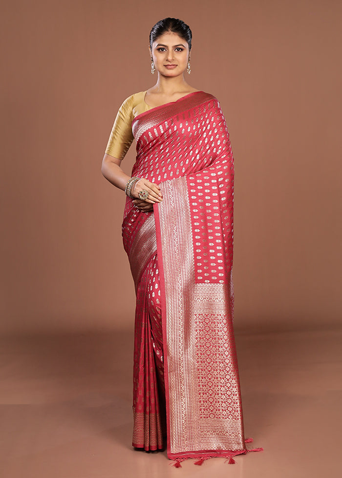 Pink Georgette Saree With Blouse Piece