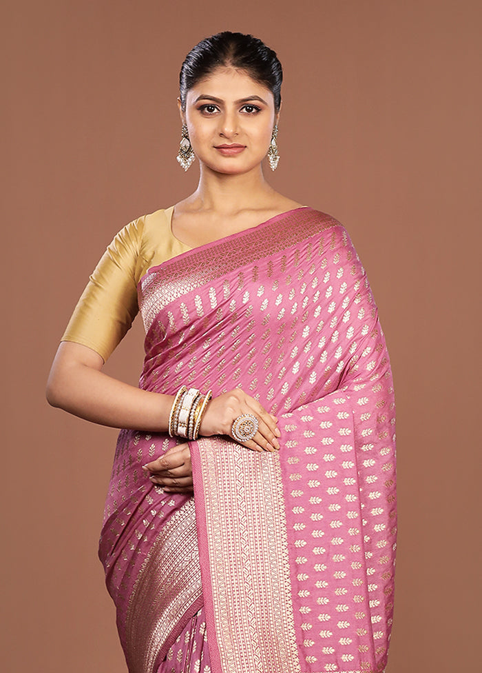 Purple Georgette Saree With Blouse Piece