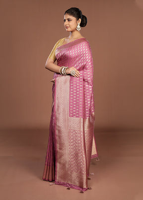 Purple Georgette Saree With Blouse Piece