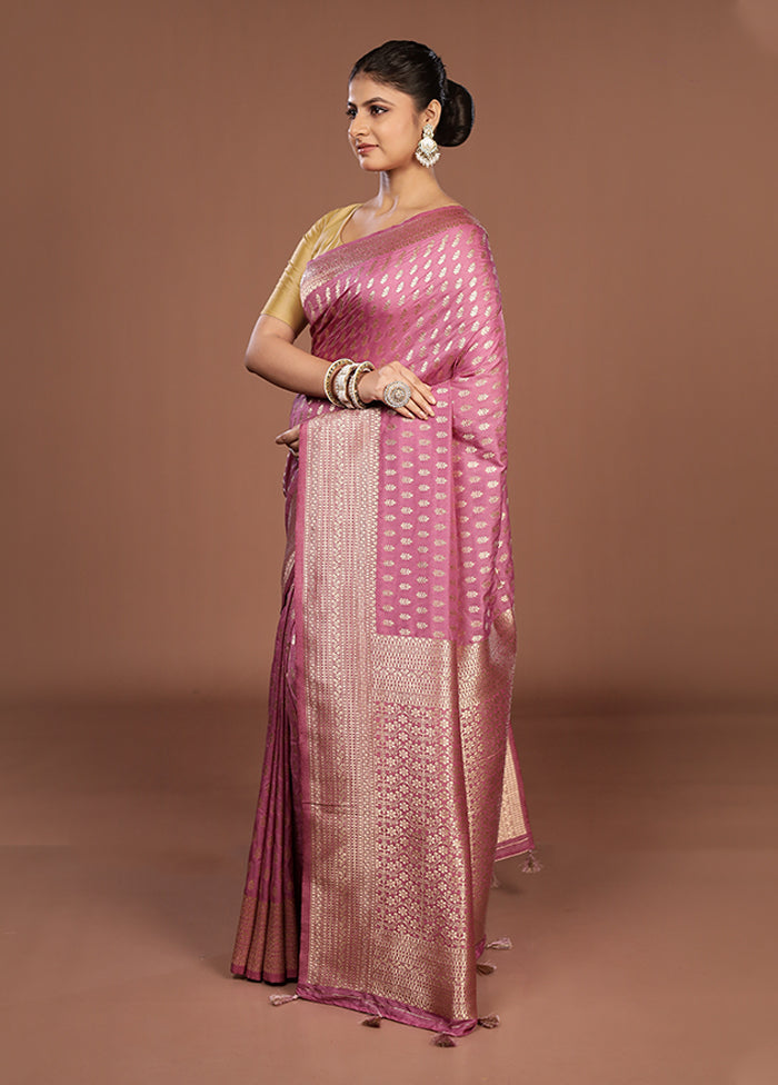 Purple Georgette Saree With Blouse Piece