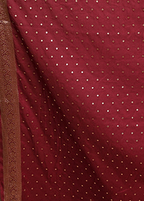Yellow Dupion Silk Saree With Blouse Piece