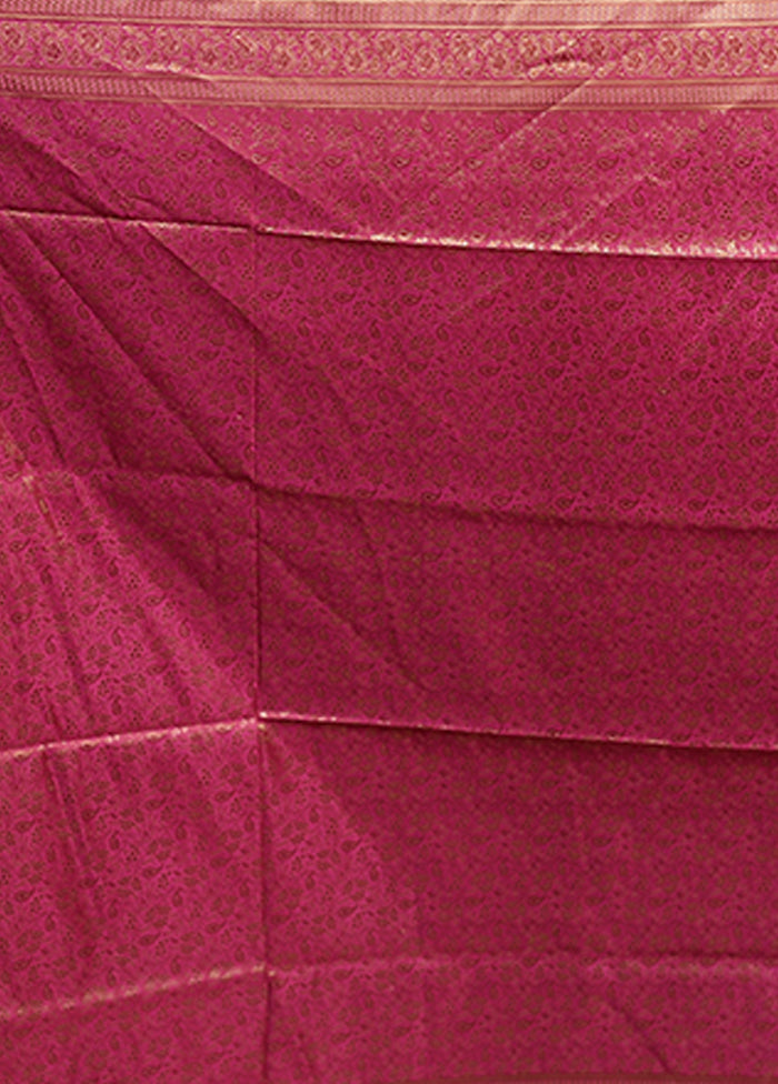 Green Jamewar Silk Saree With Blouse Piece