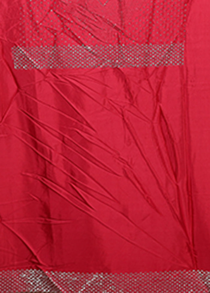 Pink Chiffon Silk Saree With Blouse Piece