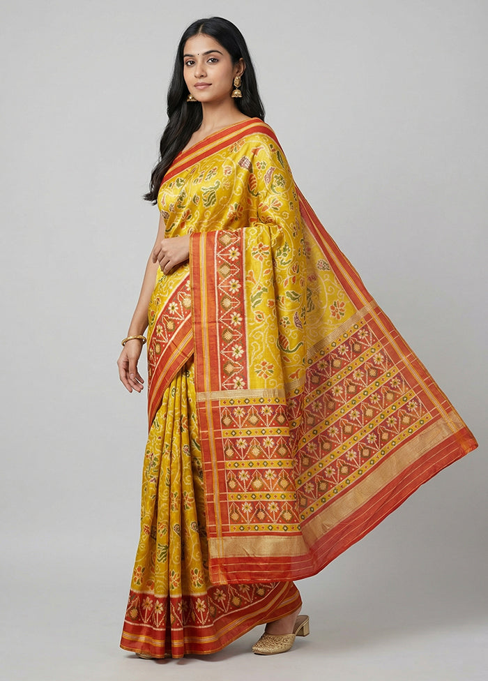 Multicolor Dupion Silk Saree With Blouse Piece