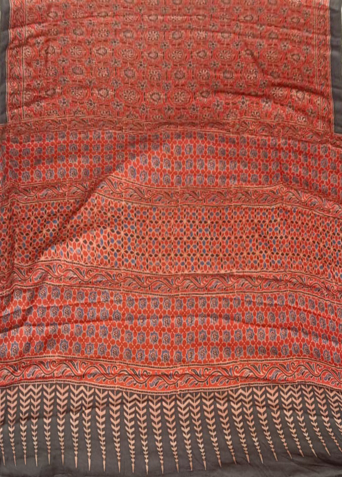 Pink Printed Silk Saree Without Blouse Piece