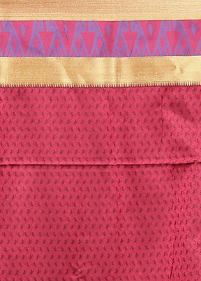 Red Kanjivaram Silk Saree With Blouse Piece