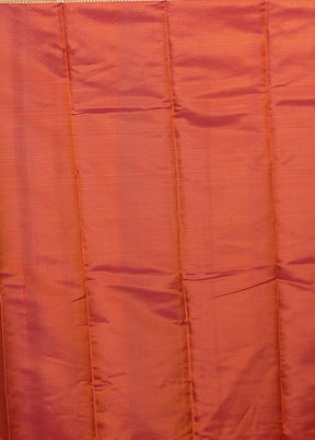 Pink Handloom Kanjivaram Pure Silk Saree With Blouse Piece
