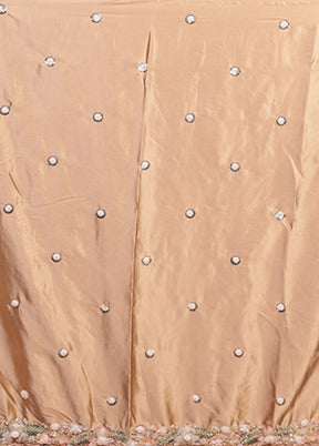 Cream Handloom Tissue Pure Silk Saree With Blouse Piece