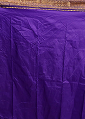 Blue Handloom Kanjivaram Pure Silk Saree With Blouse Piece