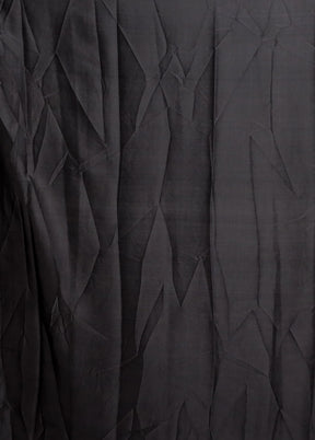 Black Printed Silk Saree With Blouse Piece