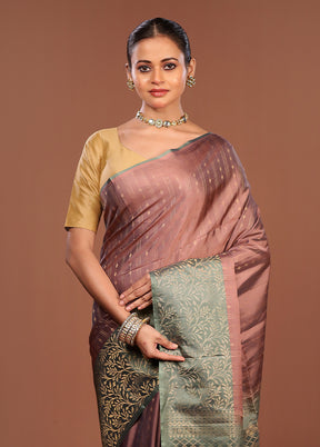 Green Handloom Kanchipuram Pure Silk Saree With Blouse Piece