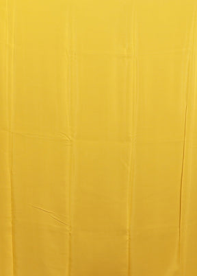 Yellow Handloom Chiffon Pure Silk Saree With Blouse Piece